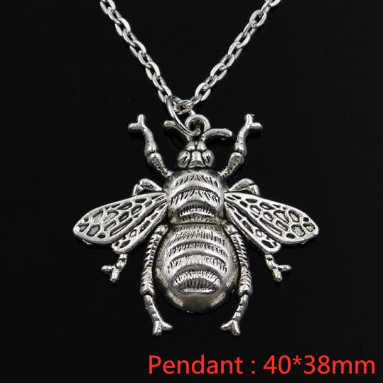 Wholesale Retro hot selling alloy necklace round bead chain animal clavicle chain
